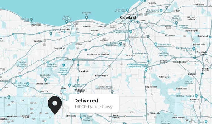 Delivered Map Updated